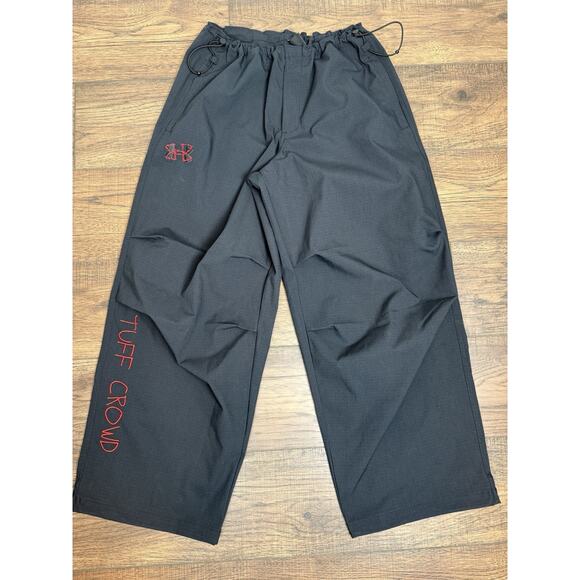 Under Armour Tuff Crowd Unstoppable Ripstop Parachute Pants Men’s Black Medium - Picture 1 of 9